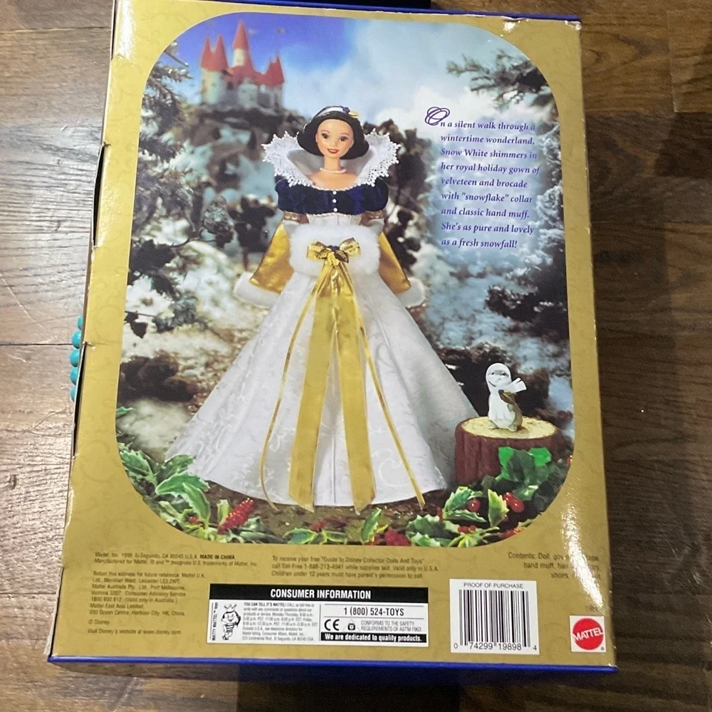 Disney Snow White Holiday Collection Barbie in Elegant Blue and White Gown